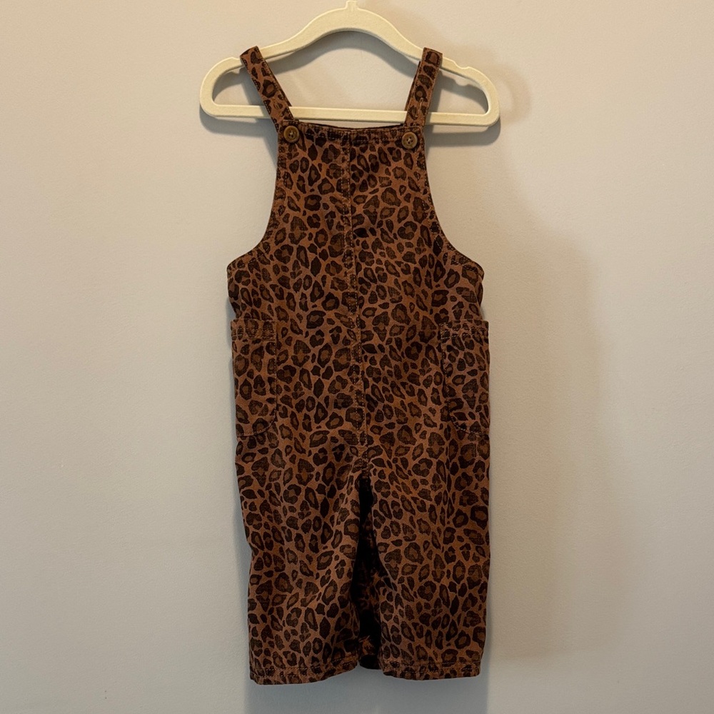 Old Navy Leopard Print Brown Kids Overalls